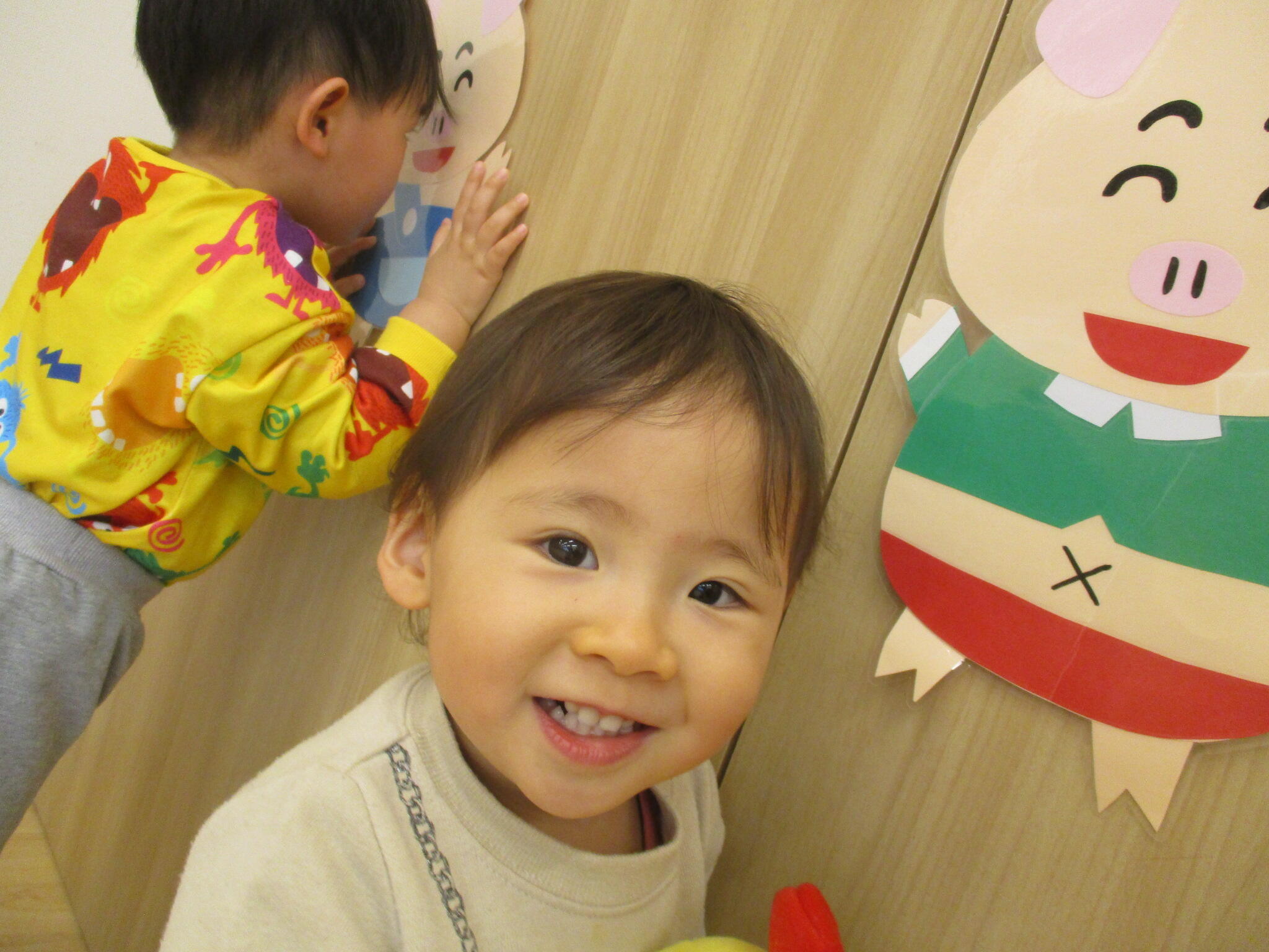 カメラに向かってとびっきりの笑顔を見せてくれましたよ。