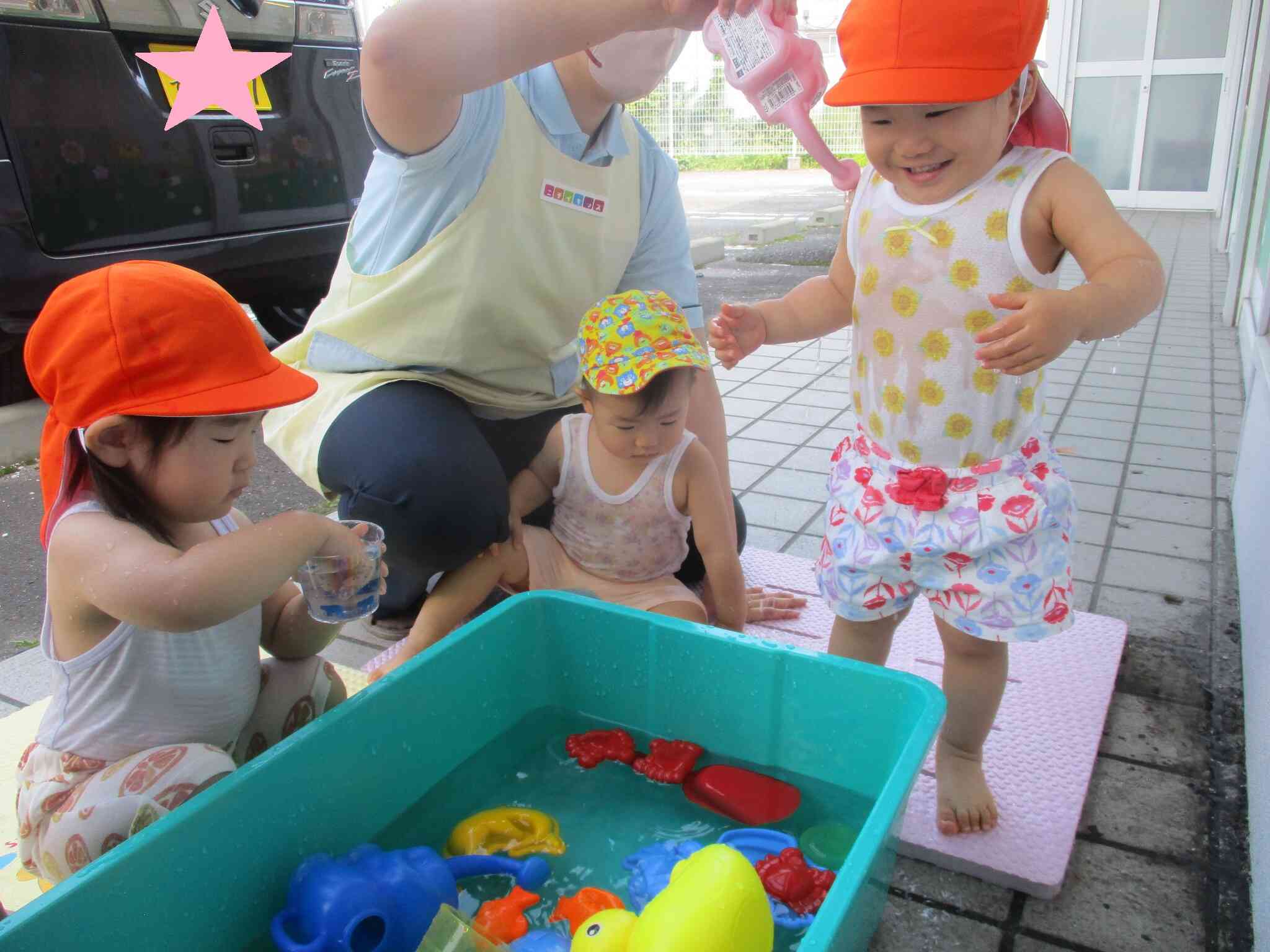 水が気持ちいいね。