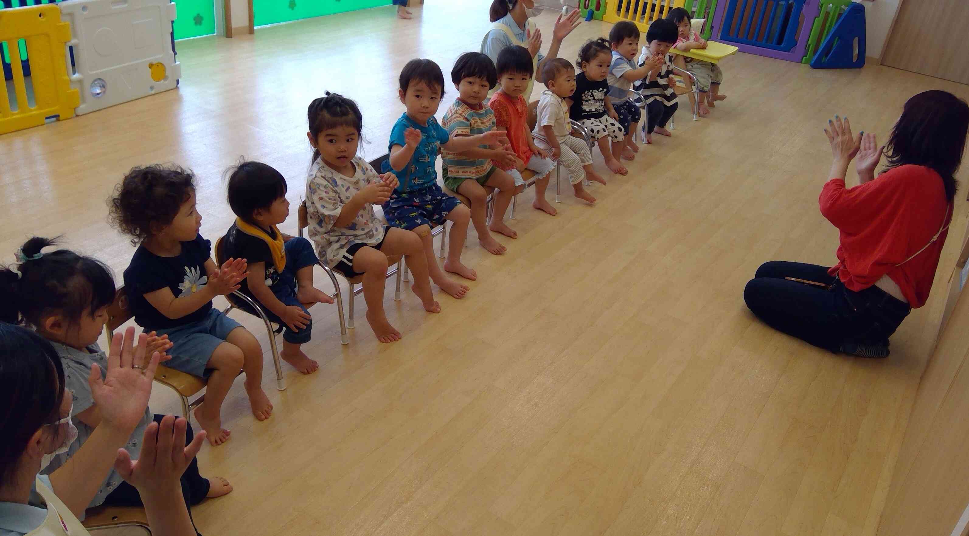 英語教室と水やり楽しんだよ！