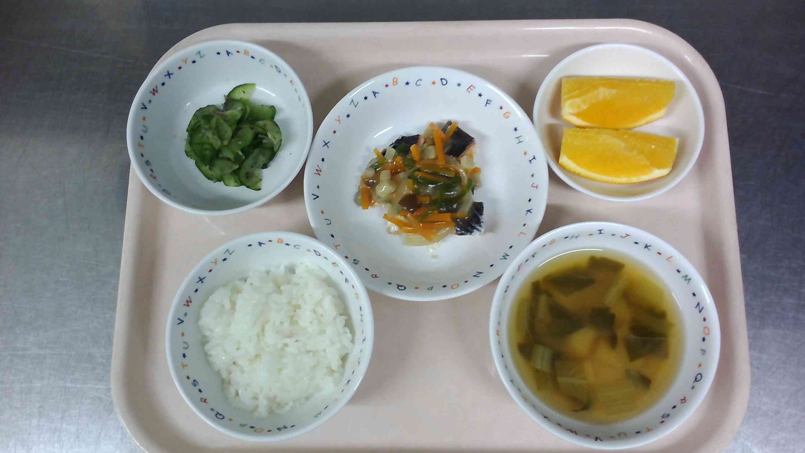 8月５日お給食（完了食）
