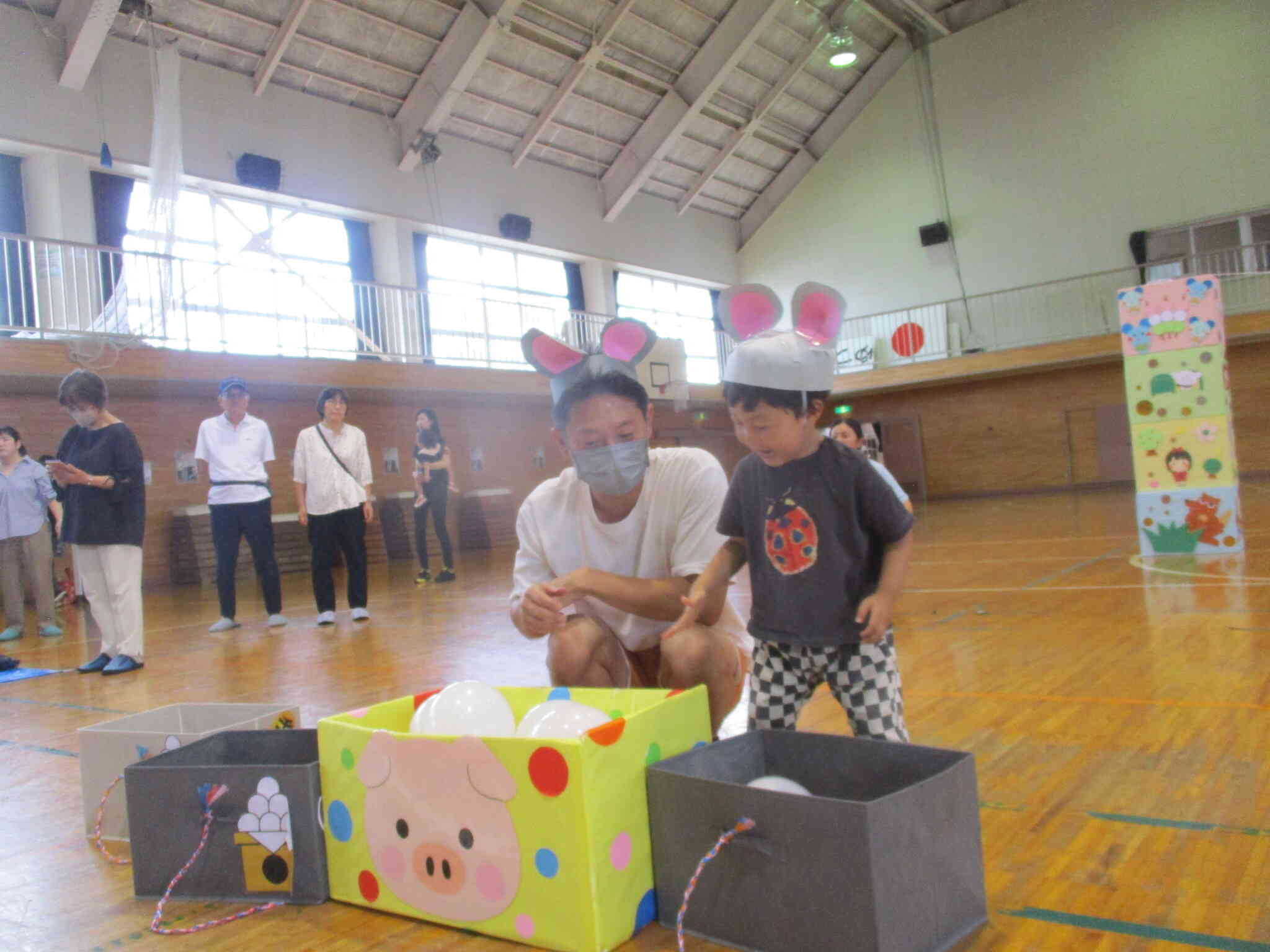 お父さんと一緒に競技に参加出来て嬉しいね。