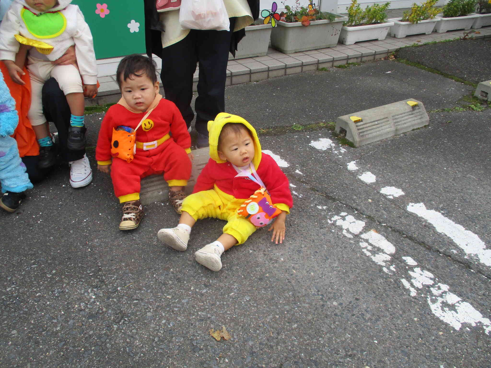 たくさん歩いて疲れたね～