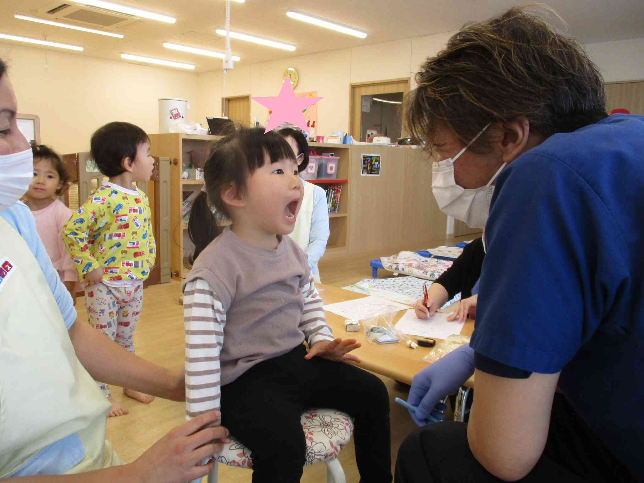 大きな口で診てみらったよ！