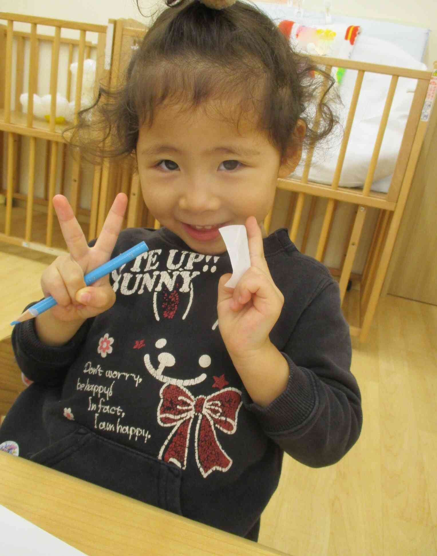 カメラをみるとポーズしてくれました。