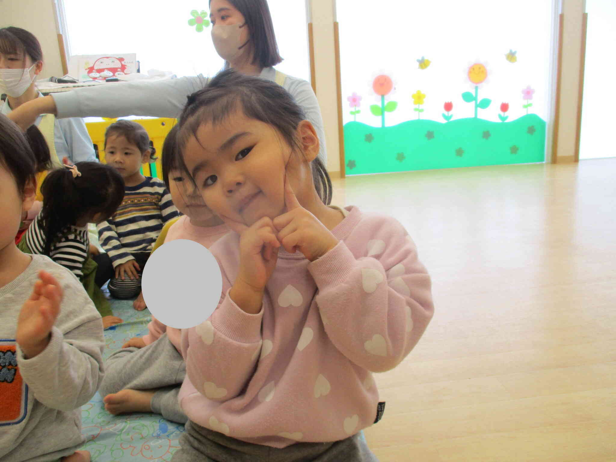 カメラを向けたらポーズしてくれました！