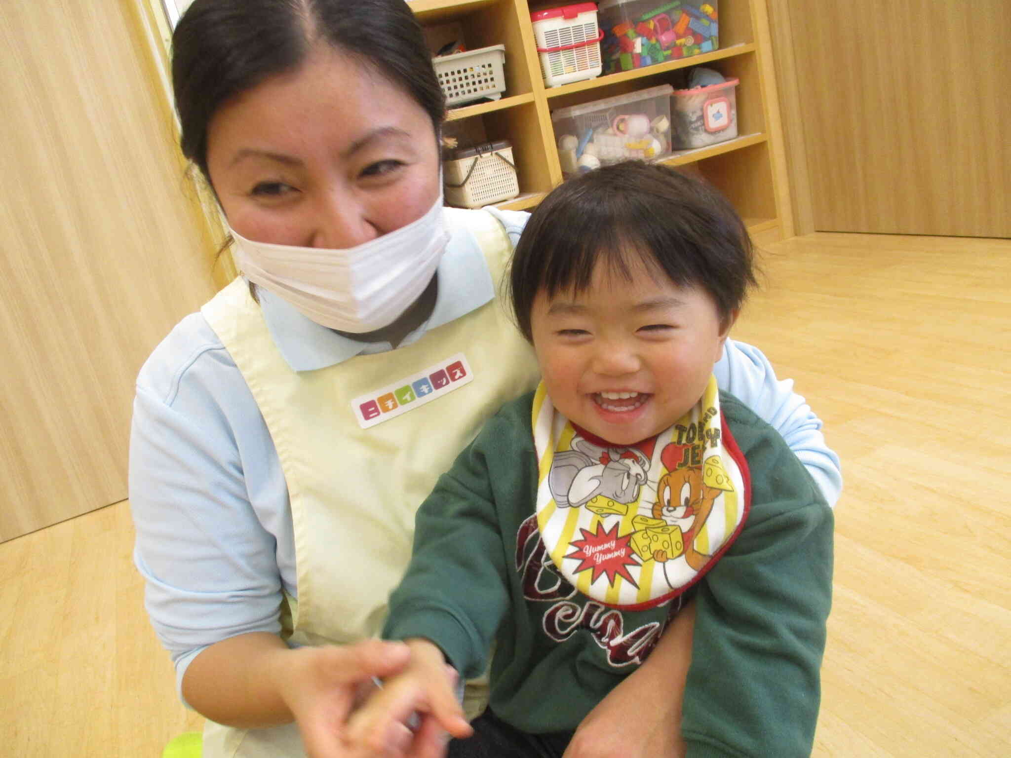 先生と一緒に踊ったよ！