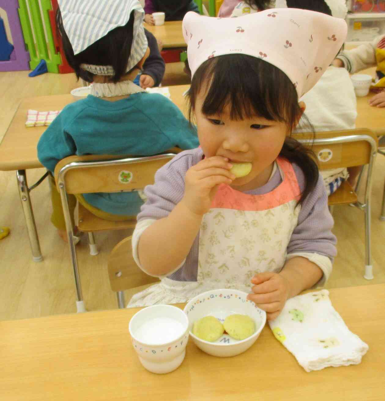 出来立てのおやつ美味しかったね。