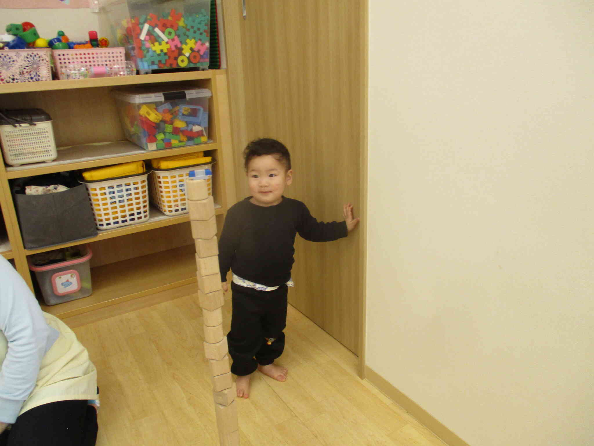 てっぺんにピーポーのせることができたよ。