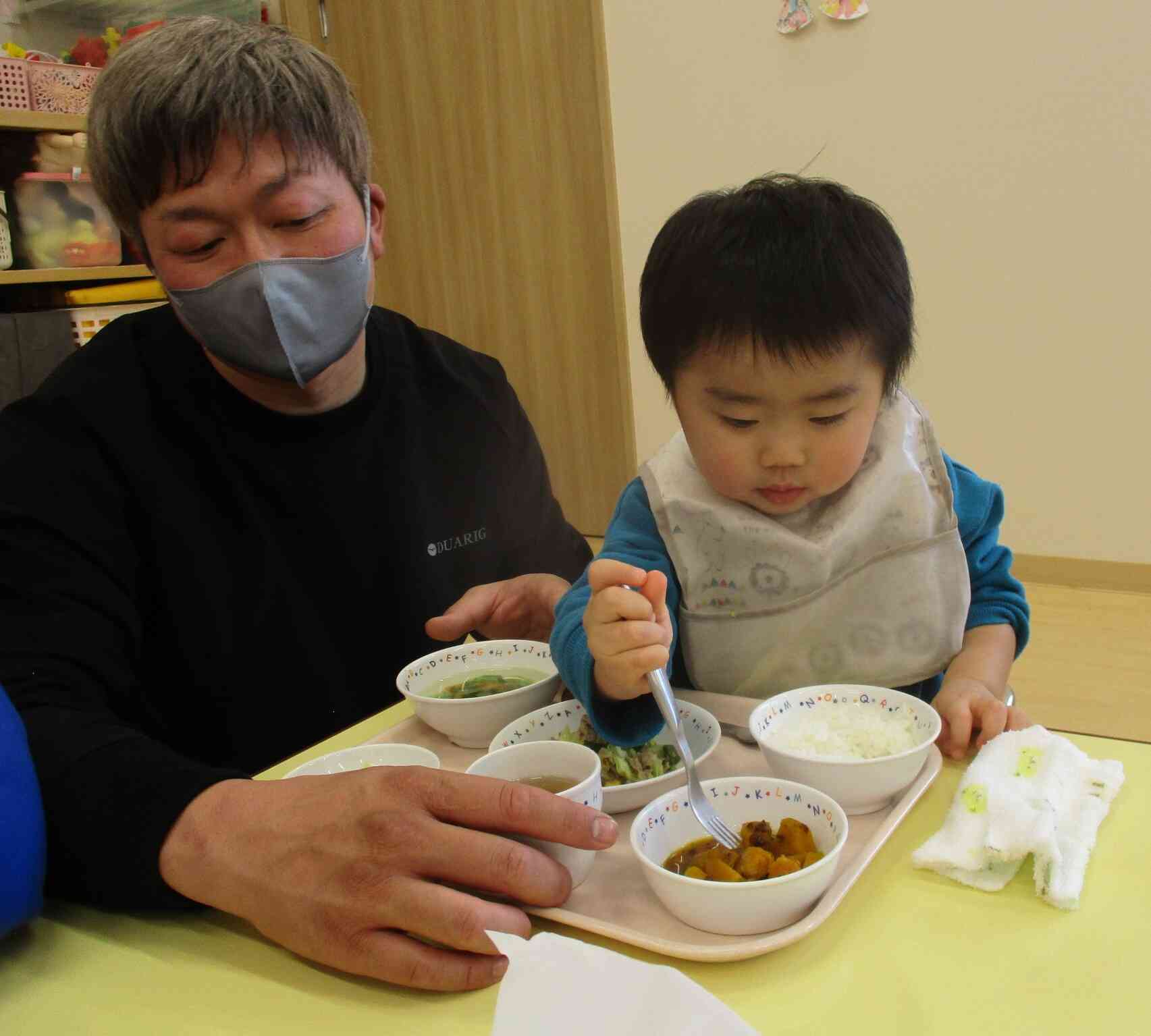 大好きなかぼちゃにロックオンです！