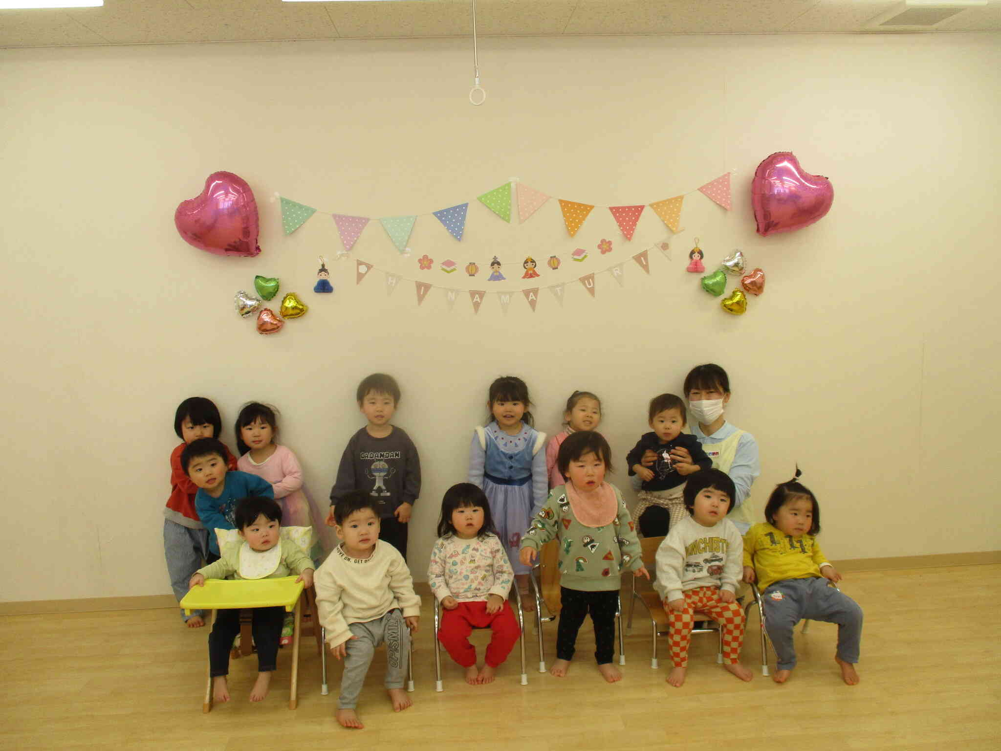 この一年間で逞しいお兄さん、お姉さんになったね！みんなの成長にバンザーイ！