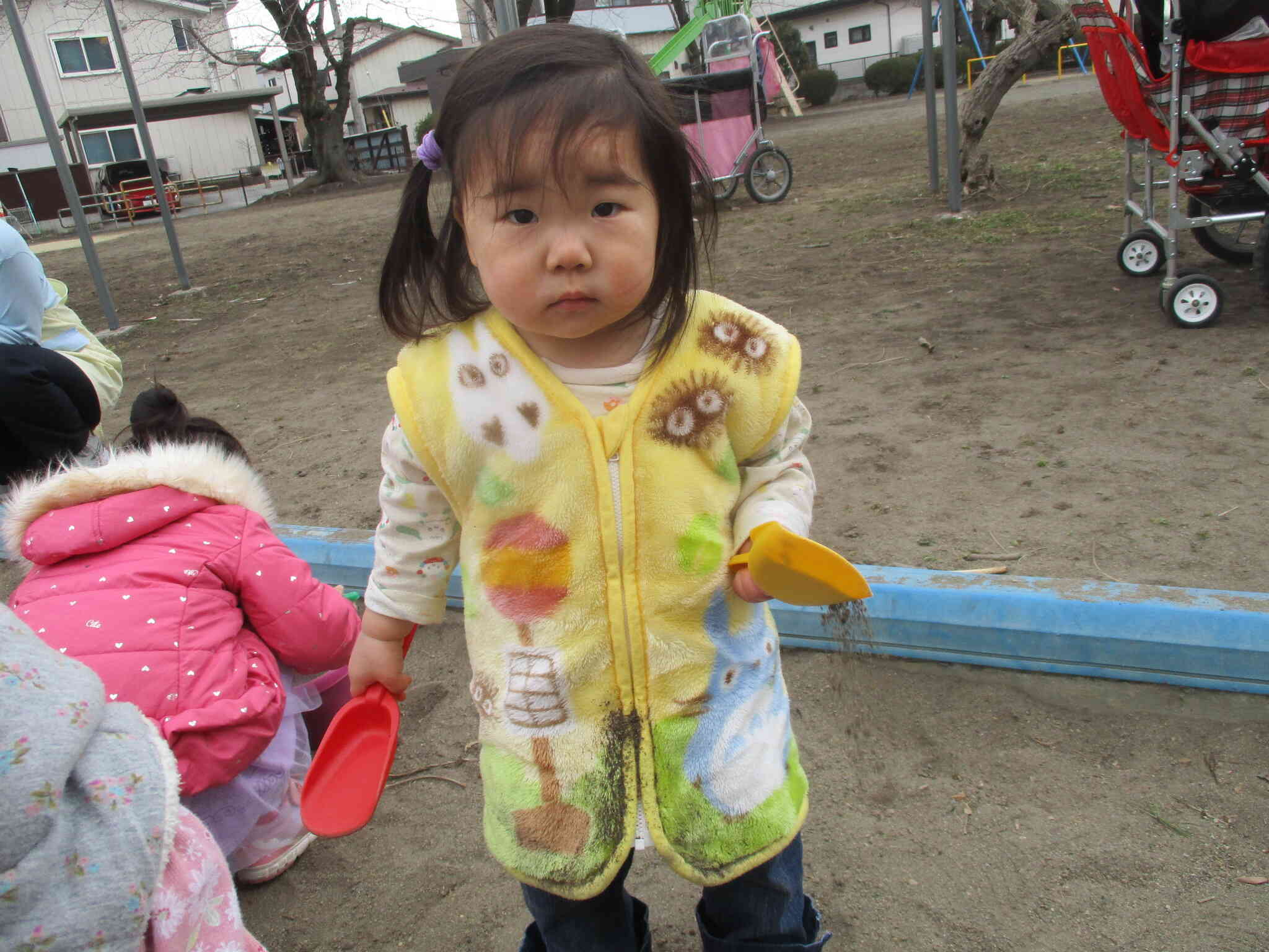 砂場遊び楽しかったよ。