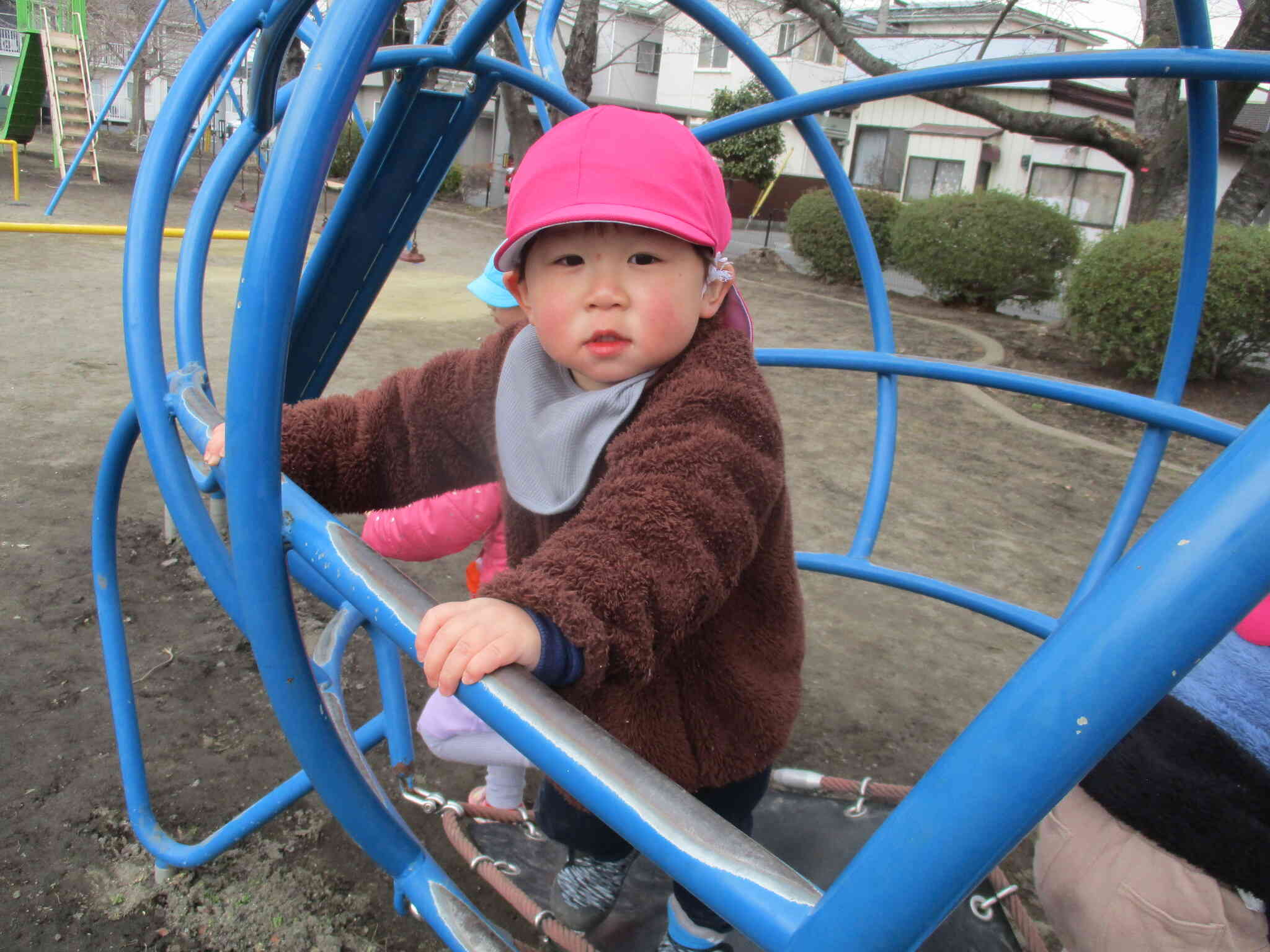 ジャングルジム楽しいね。