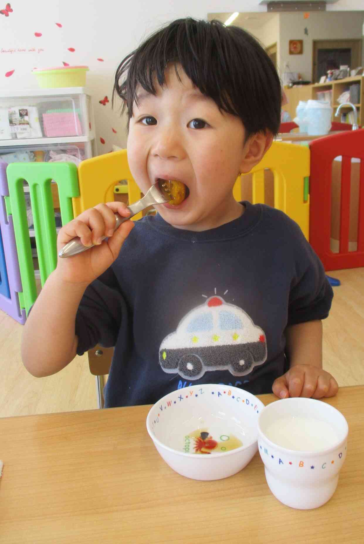 今日のおやつも美味しかったね！