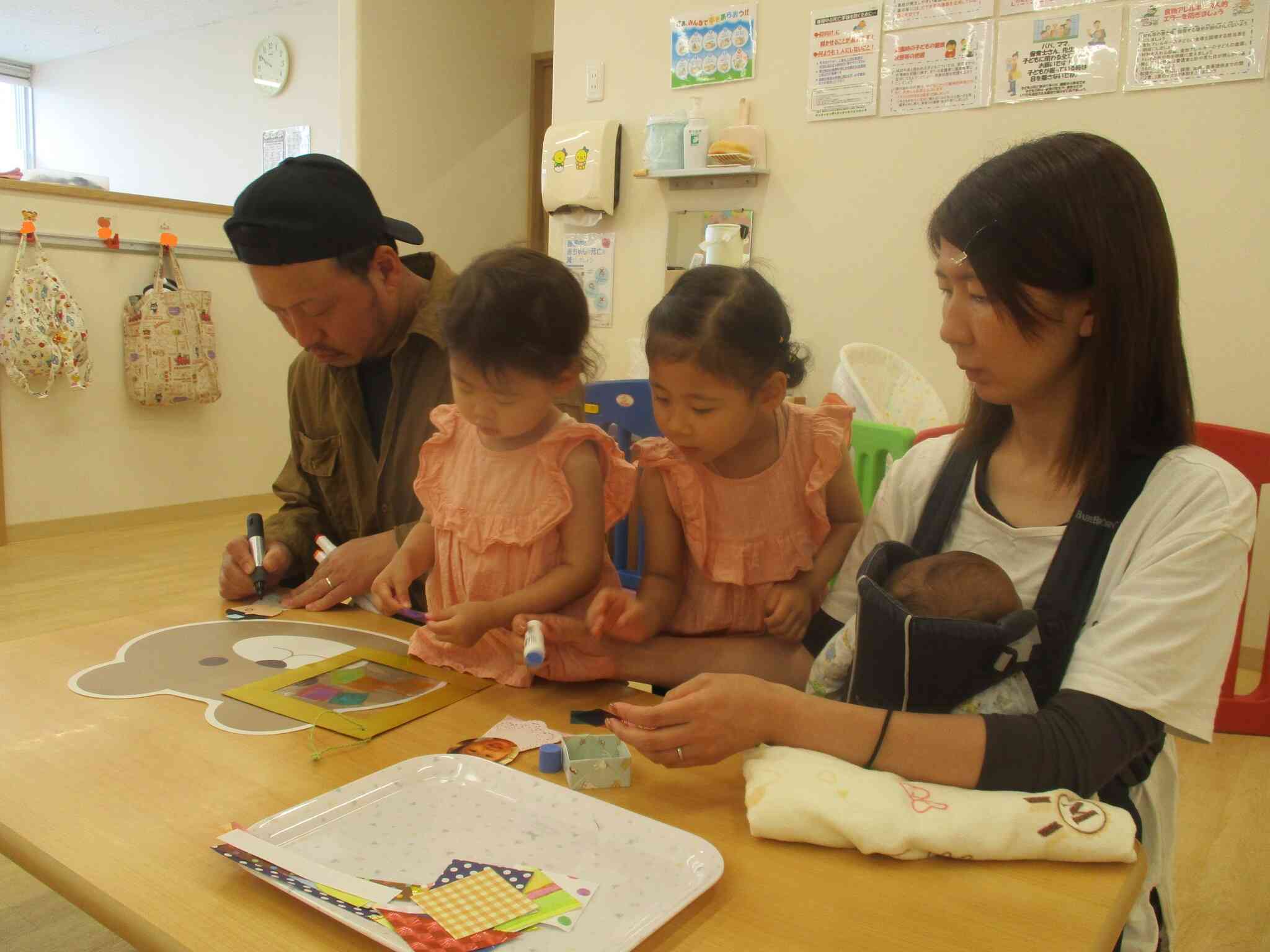 保育参加（朝の会・製作の様子）