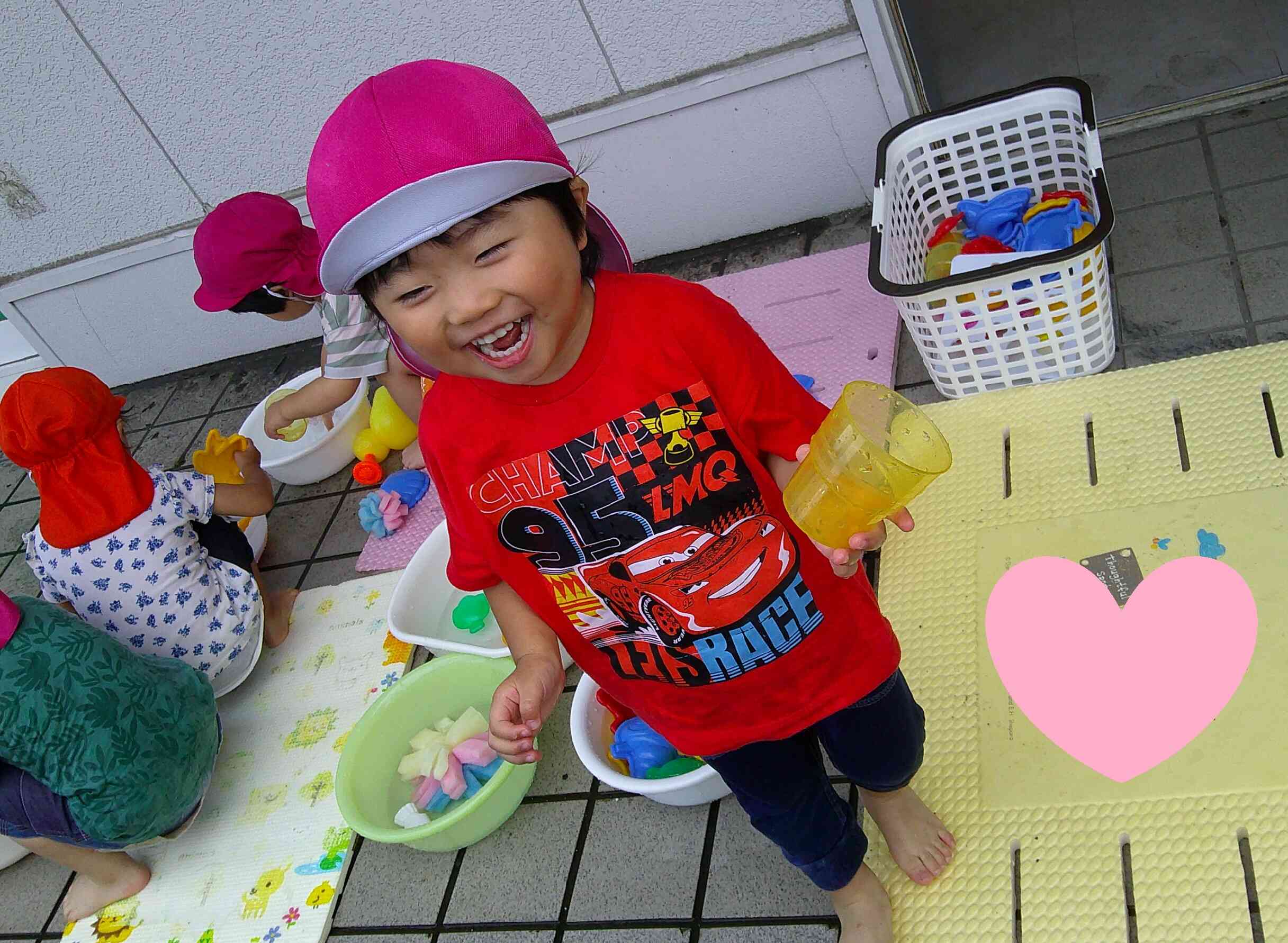 水遊びしたよ＆初めての離乳食