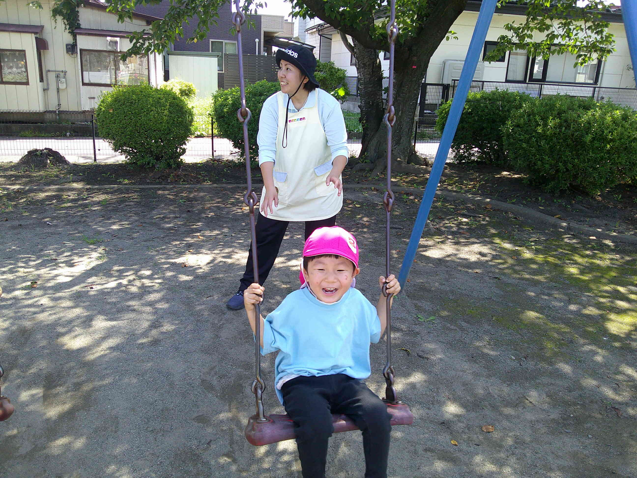 公園で沢山遊んだよ！
