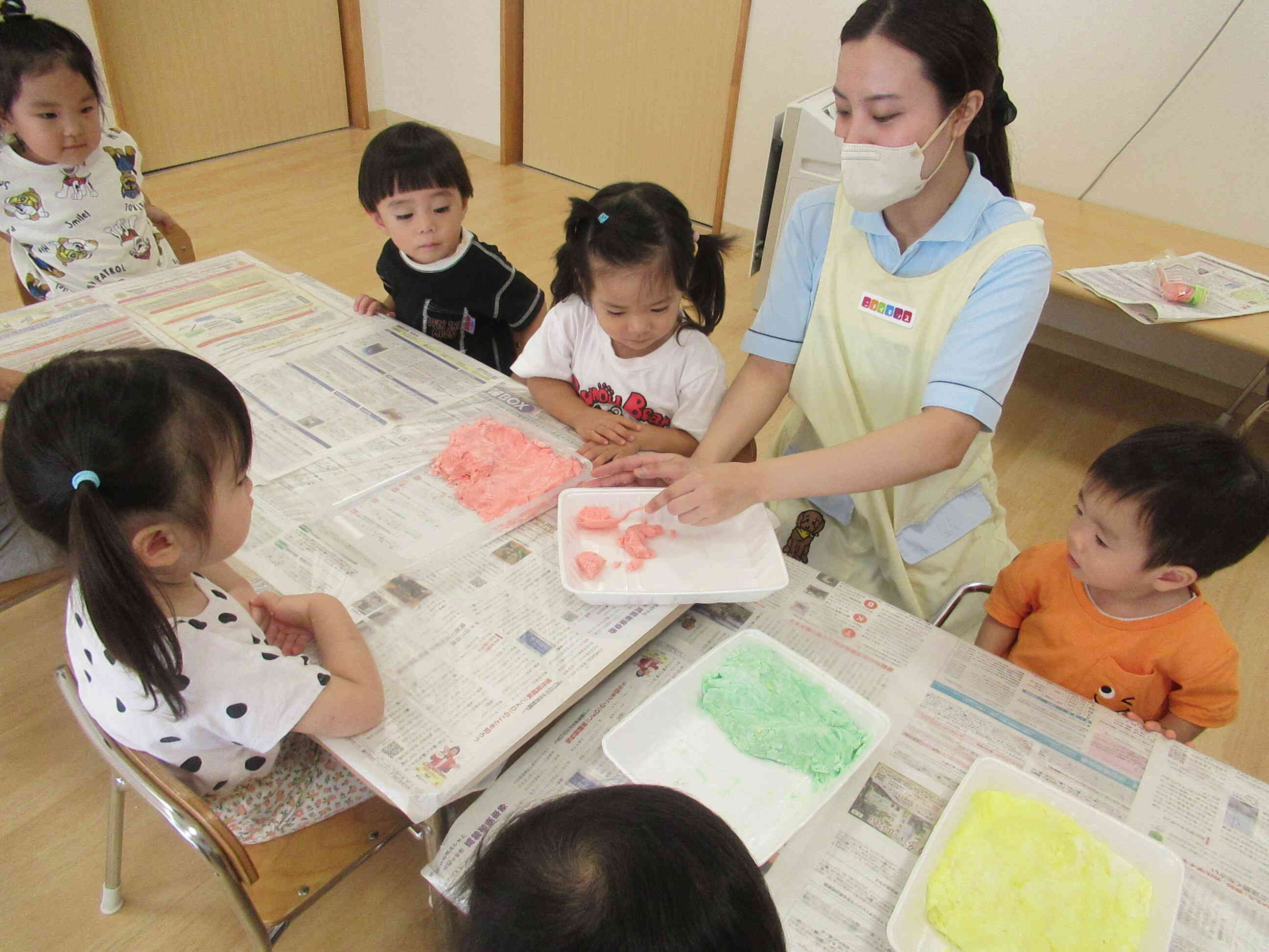 片栗粉粘土遊び