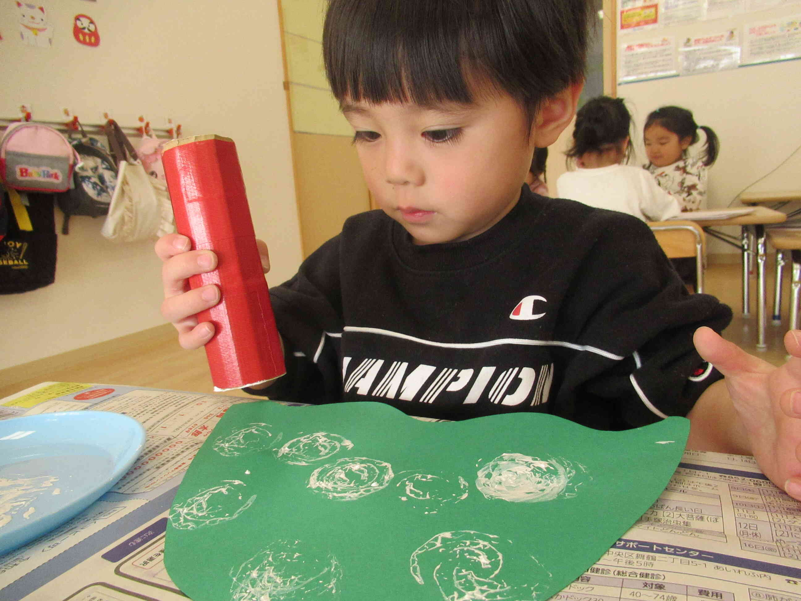 上手にスタンプ押せるかな？？