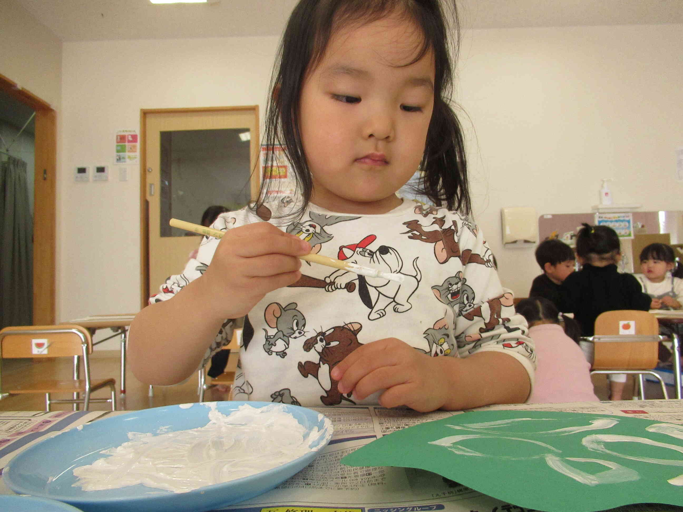 とても真剣な表情のお友達☆