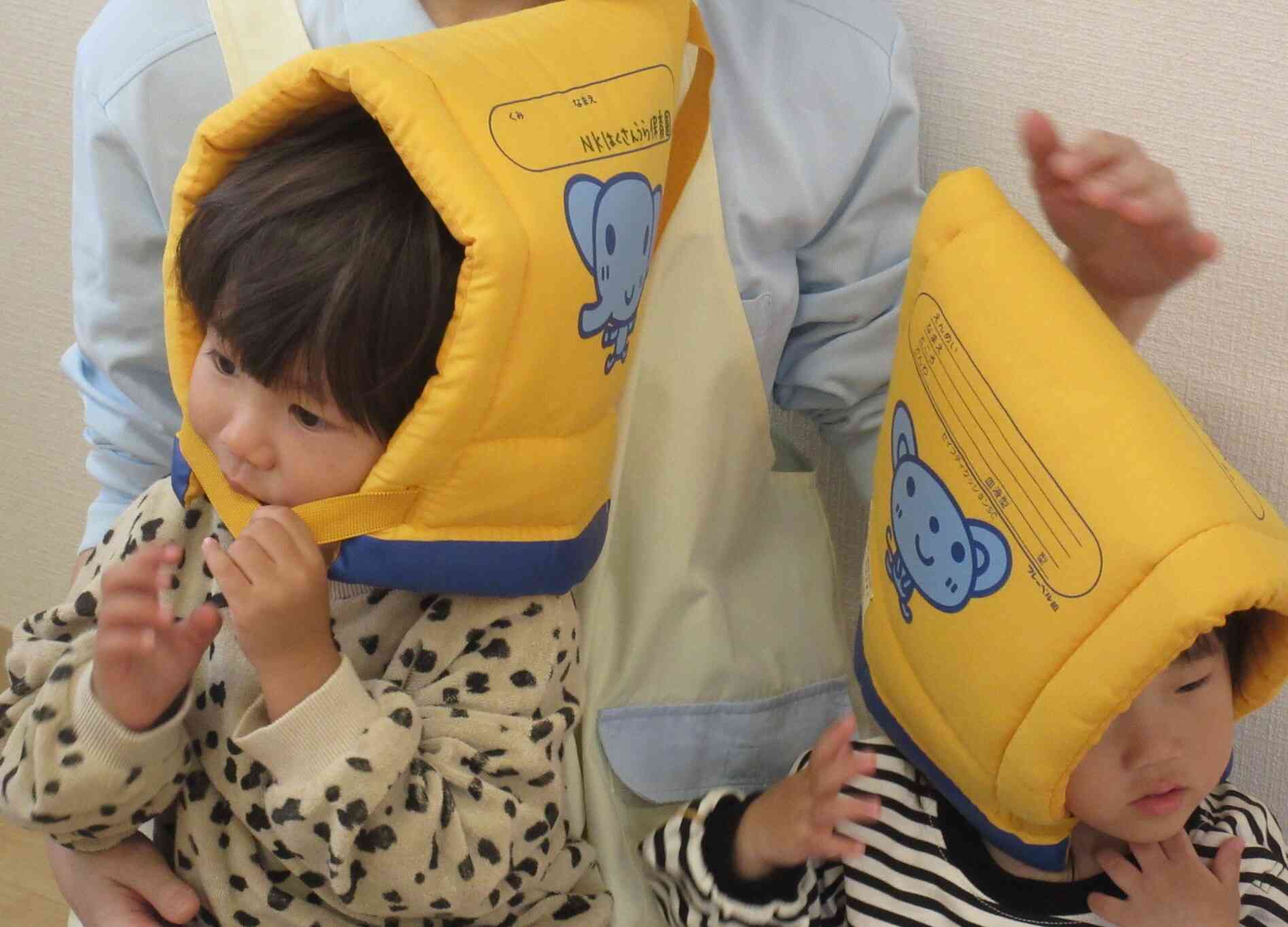 頭巾上手に被れたよ