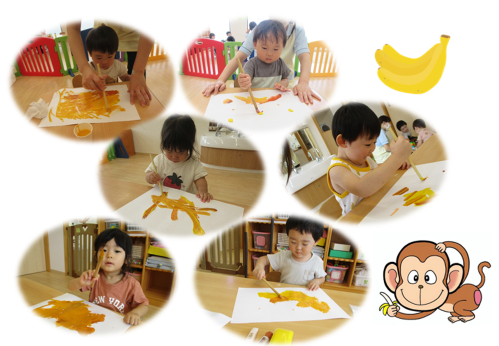 絵の具をダイナミックにヌリヌリー☆おもしろーい!!