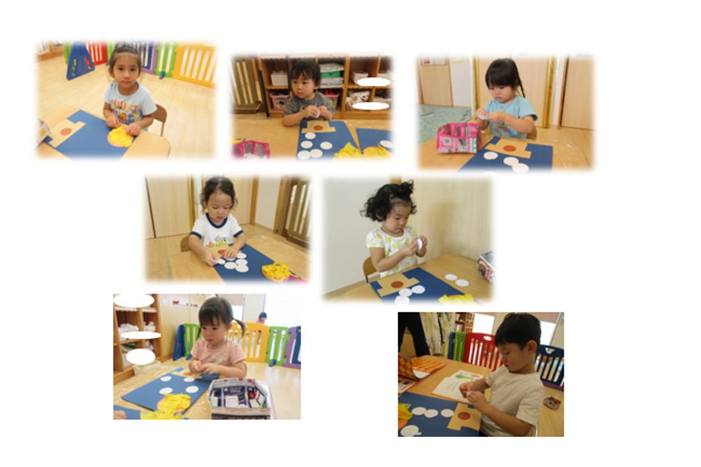 ぺったん　ぺったん★　真剣でしています！！