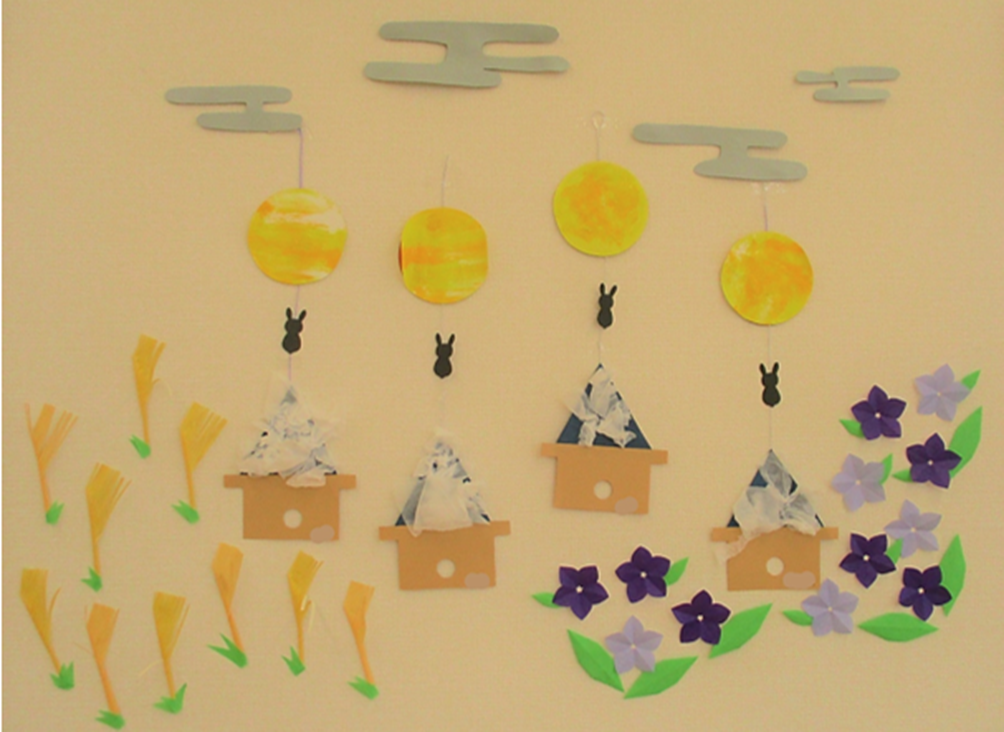お月さまの絵の具がいい具合に混ざりました☆