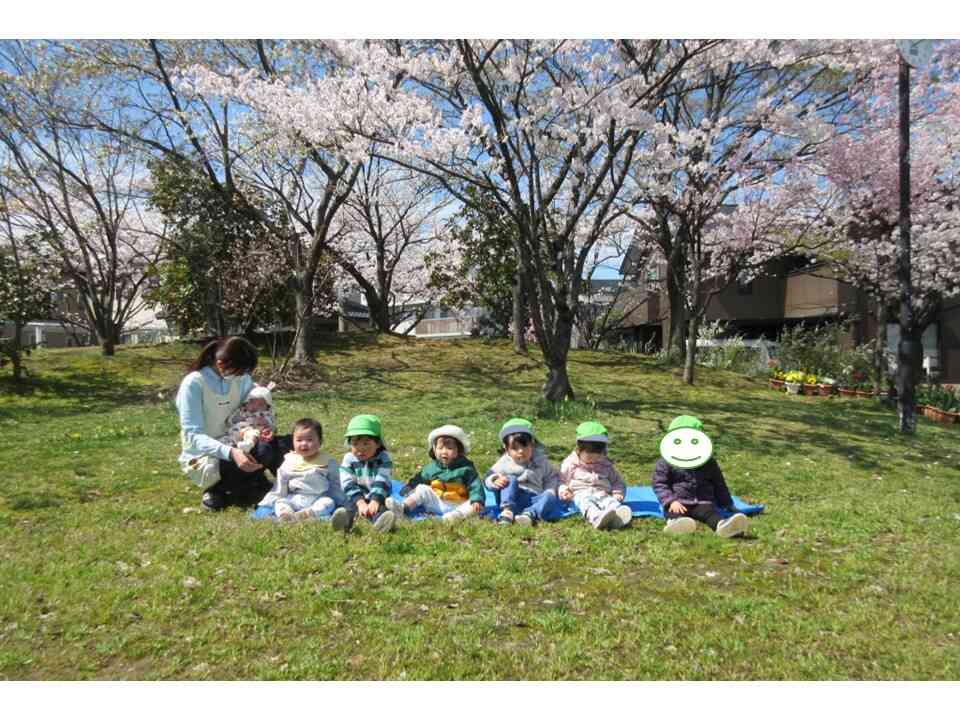 満開の桜の前でパシャリ！