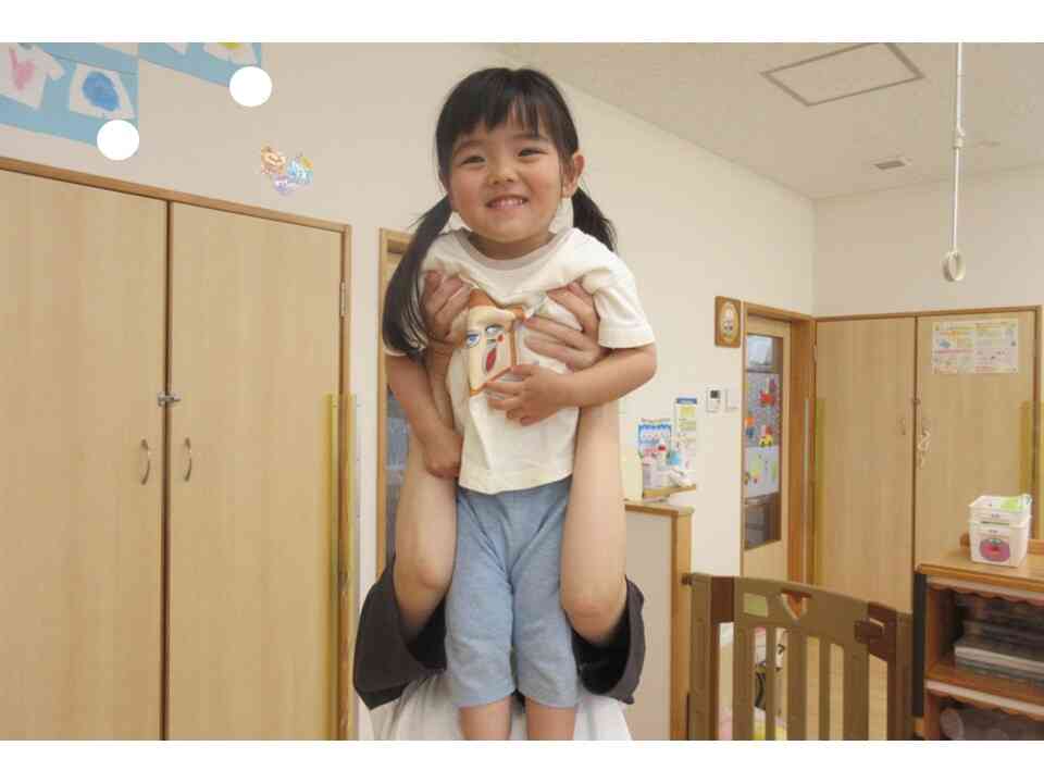 親子体操では、たかーいハシゴ車に変身!!
