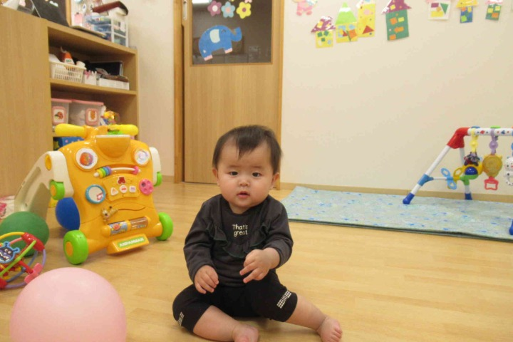風船を追いかけて遊んだよ！