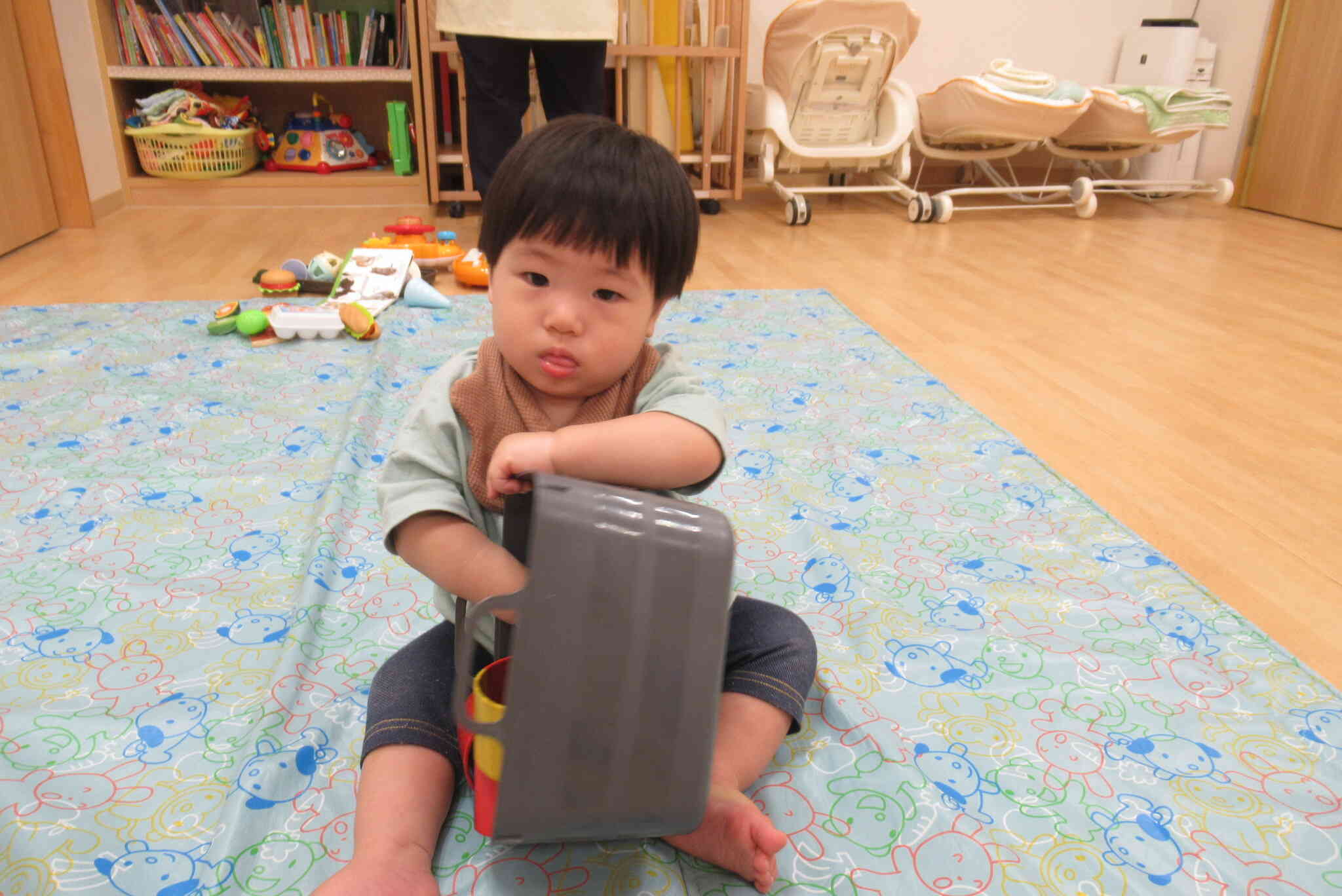 おもちゃをいっぱい入れたよ。