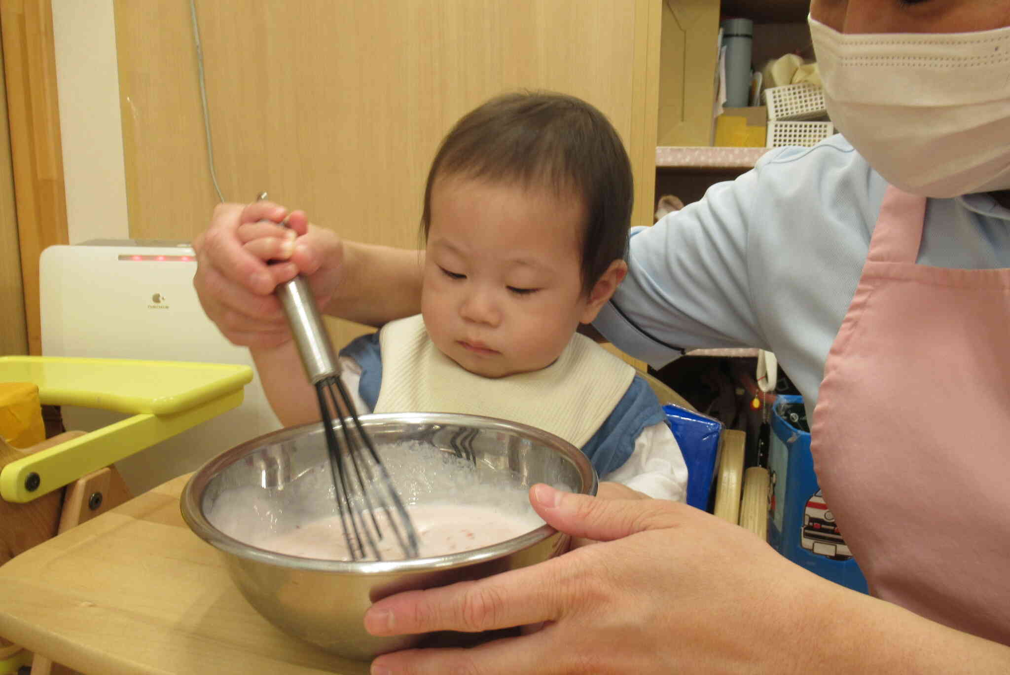 泡立て器でクルクル～！