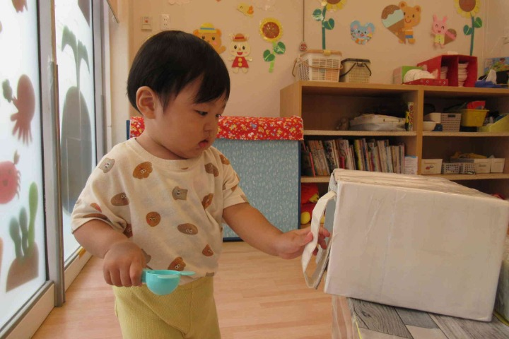 レンジで温めまーす！