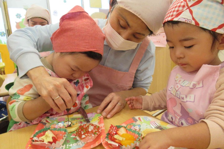 ケーキも作ったよ