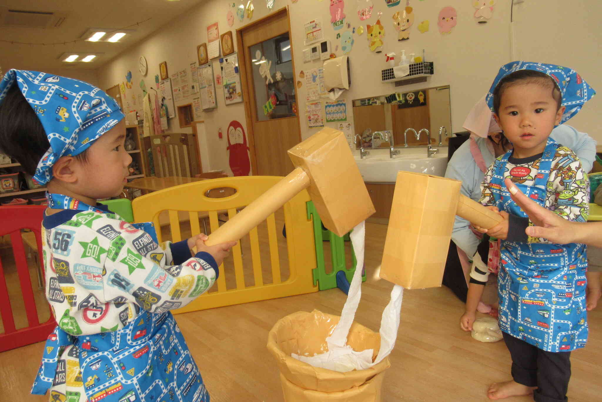 仲良くぺったんぺったん！