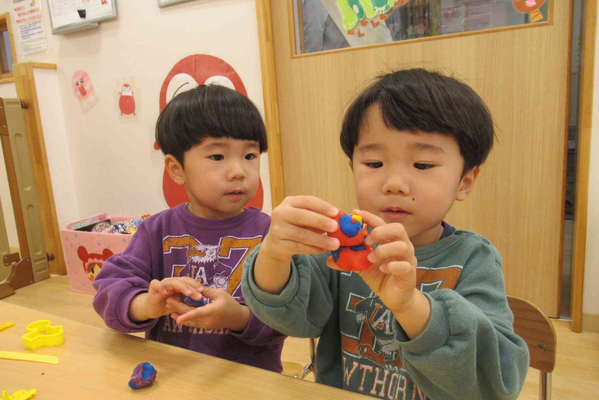 粘土コーナー。