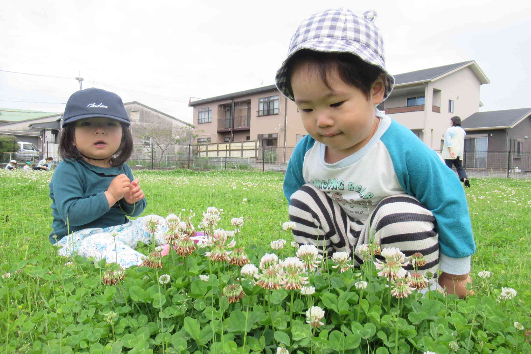 お花畑で休憩！