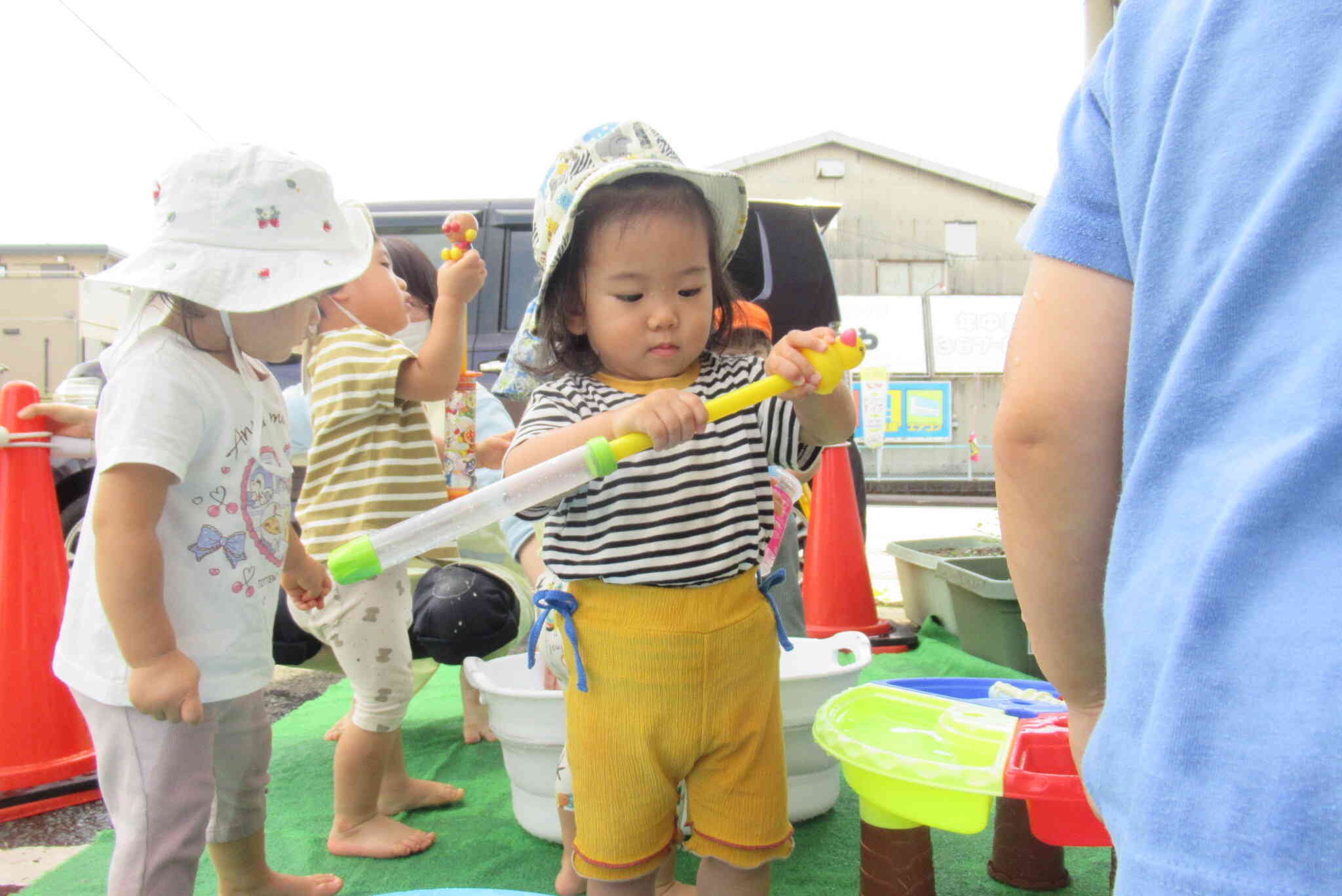 水遊びを満喫中！