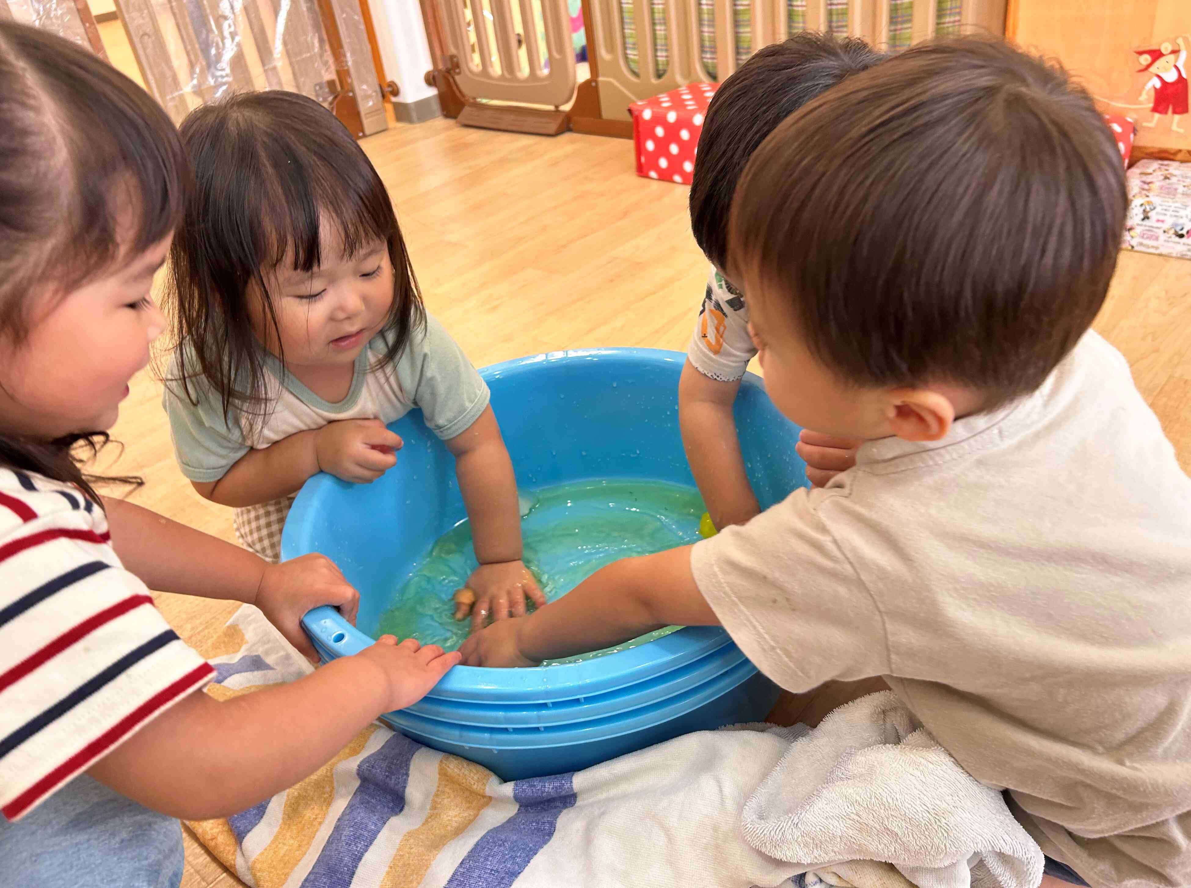 小さくなった氷を捕まえるぞ！