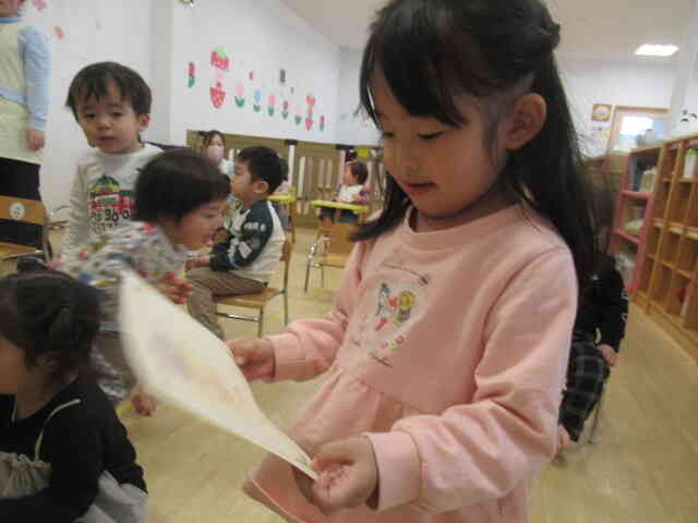 修了証書をもらったよ♪　(卒園児・退園児）