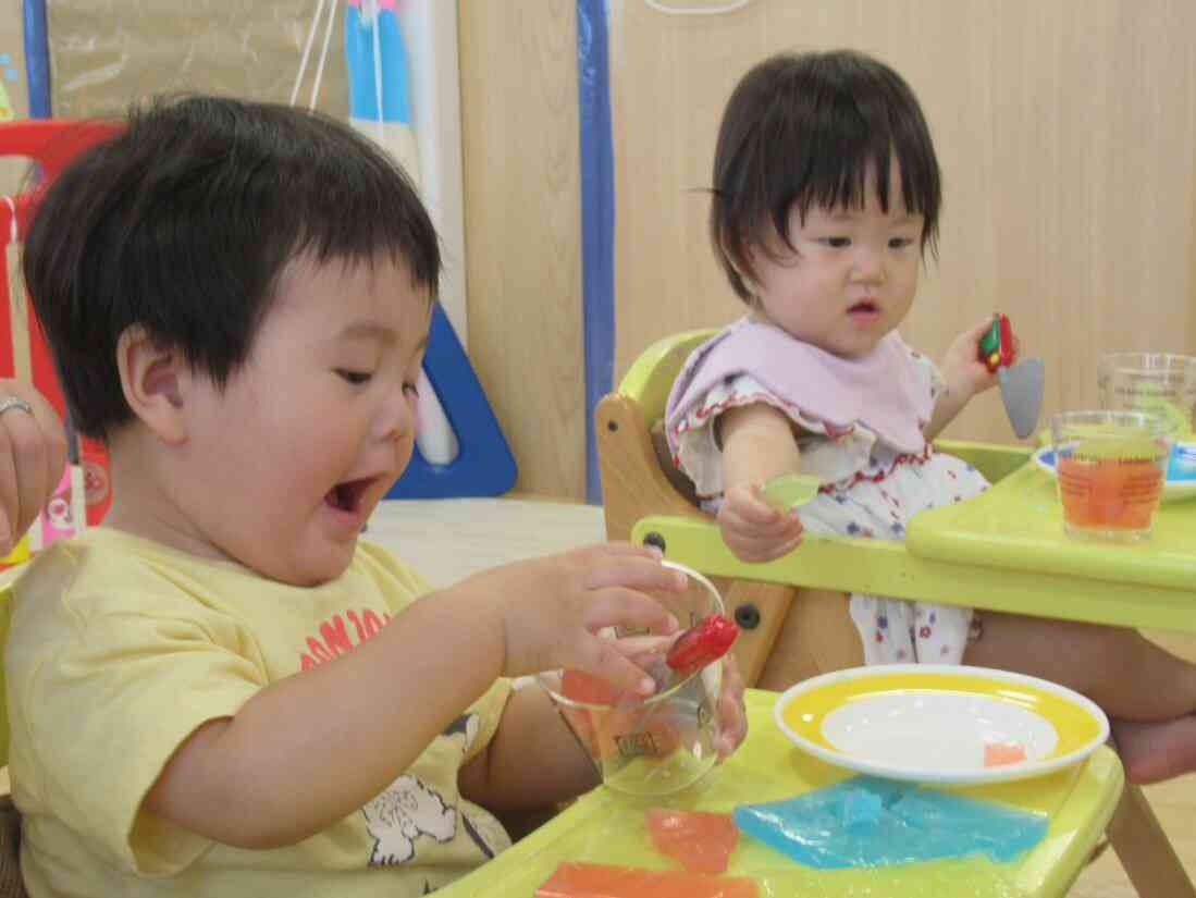 寒天遊びをしたよ!