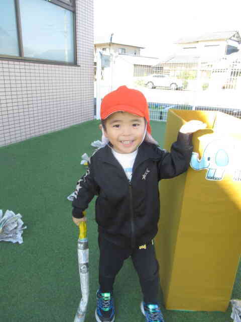 体いっぱい使って大はしゃぎ！いいえがお！