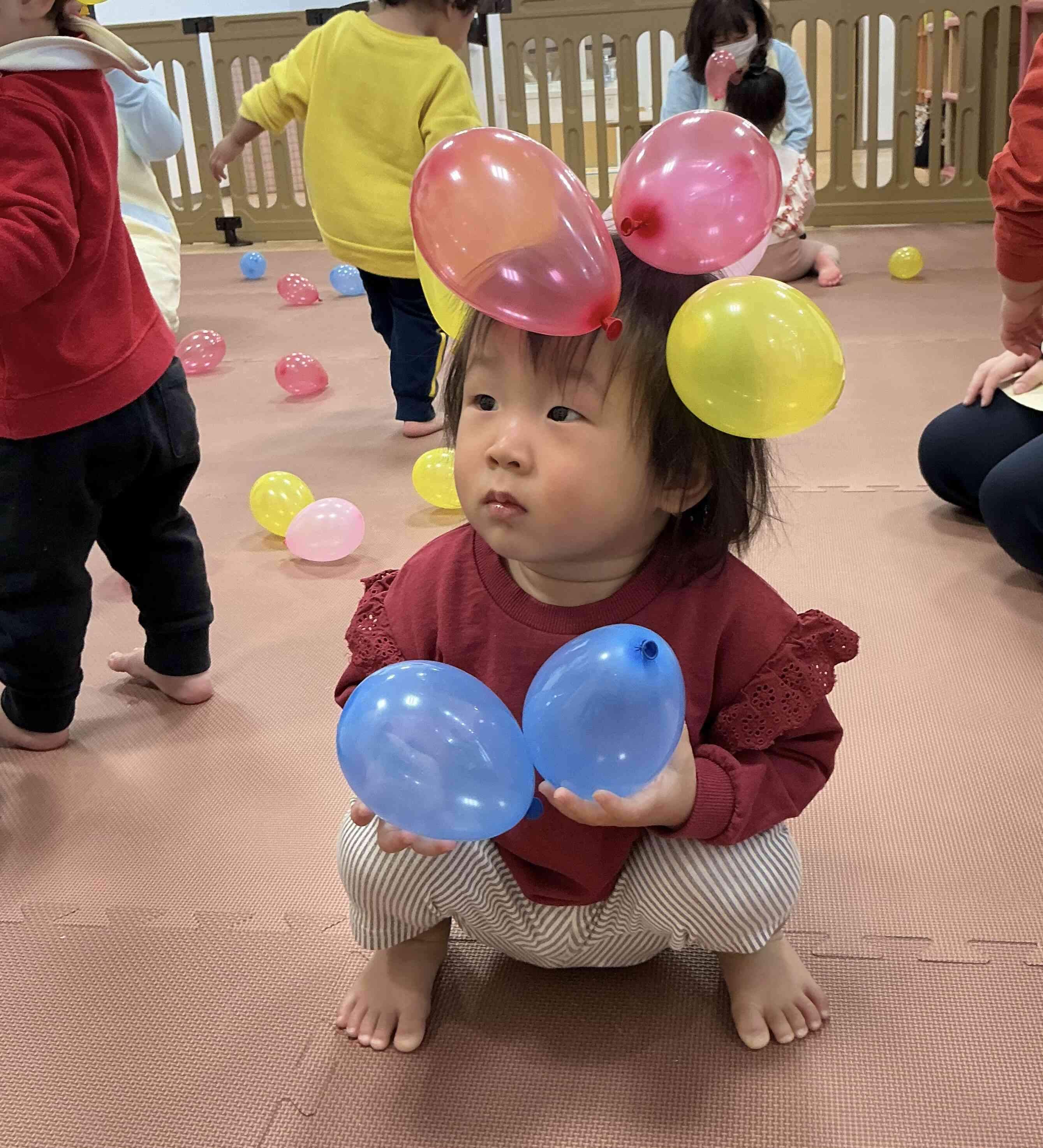 風船いっぱい⭐︎落ちないかな？？