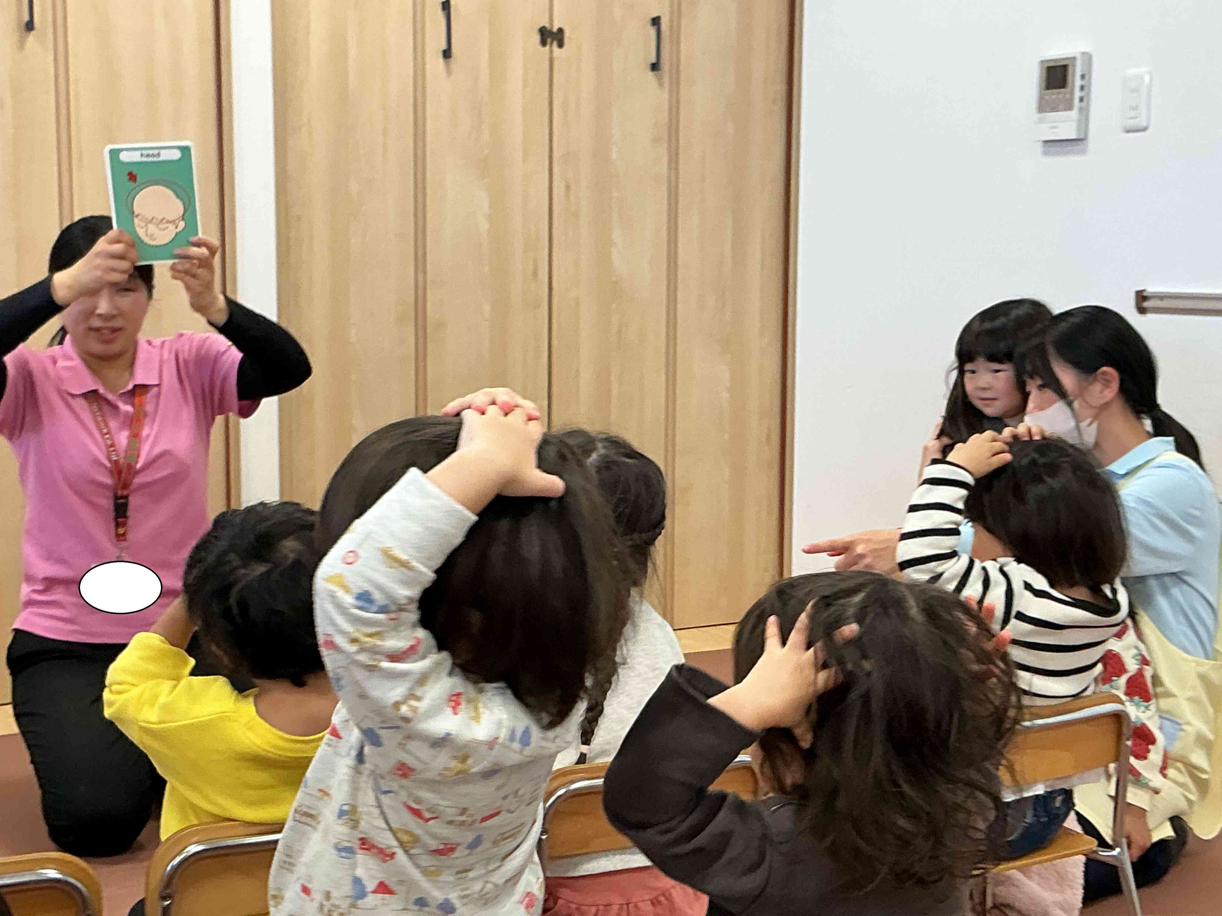 体の部位の単語を教えてもらったよ！