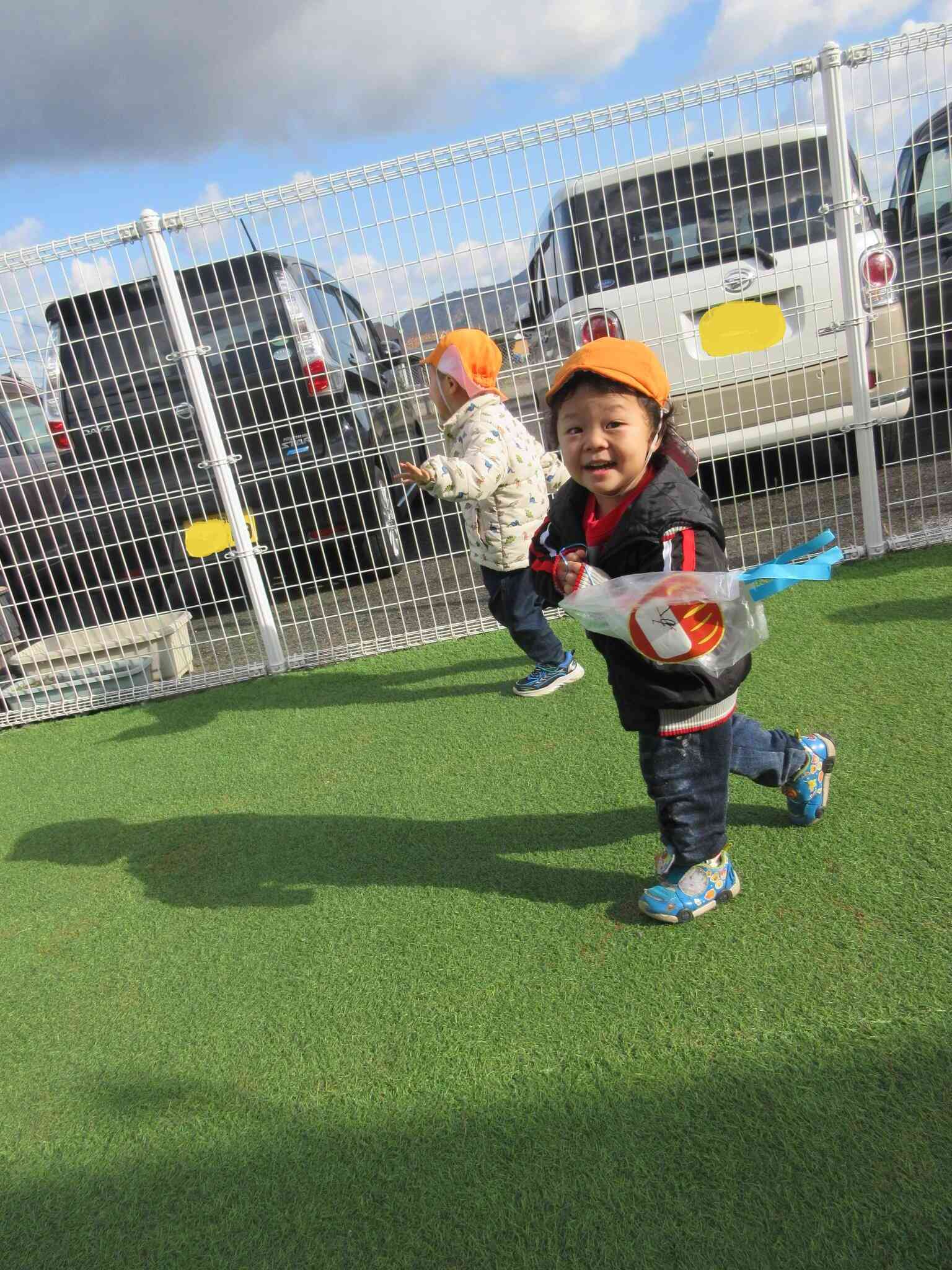 たこあげもしたよ！走ってたくさんあげたね！