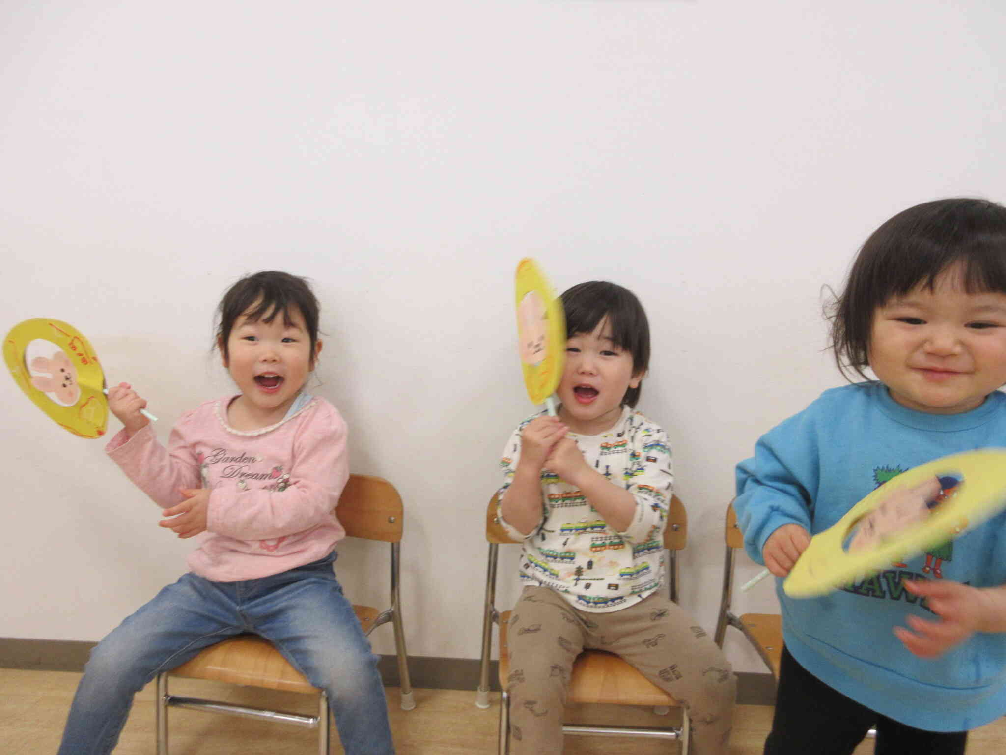 うさぎ組になったよ(2歳児)