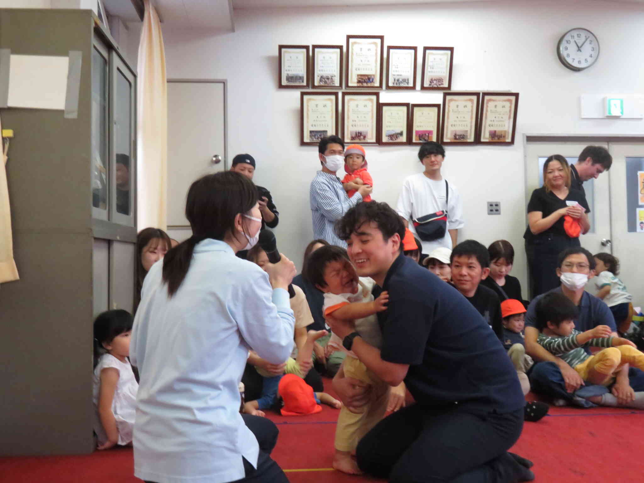 ちょっと緊張。涙もぽろり。