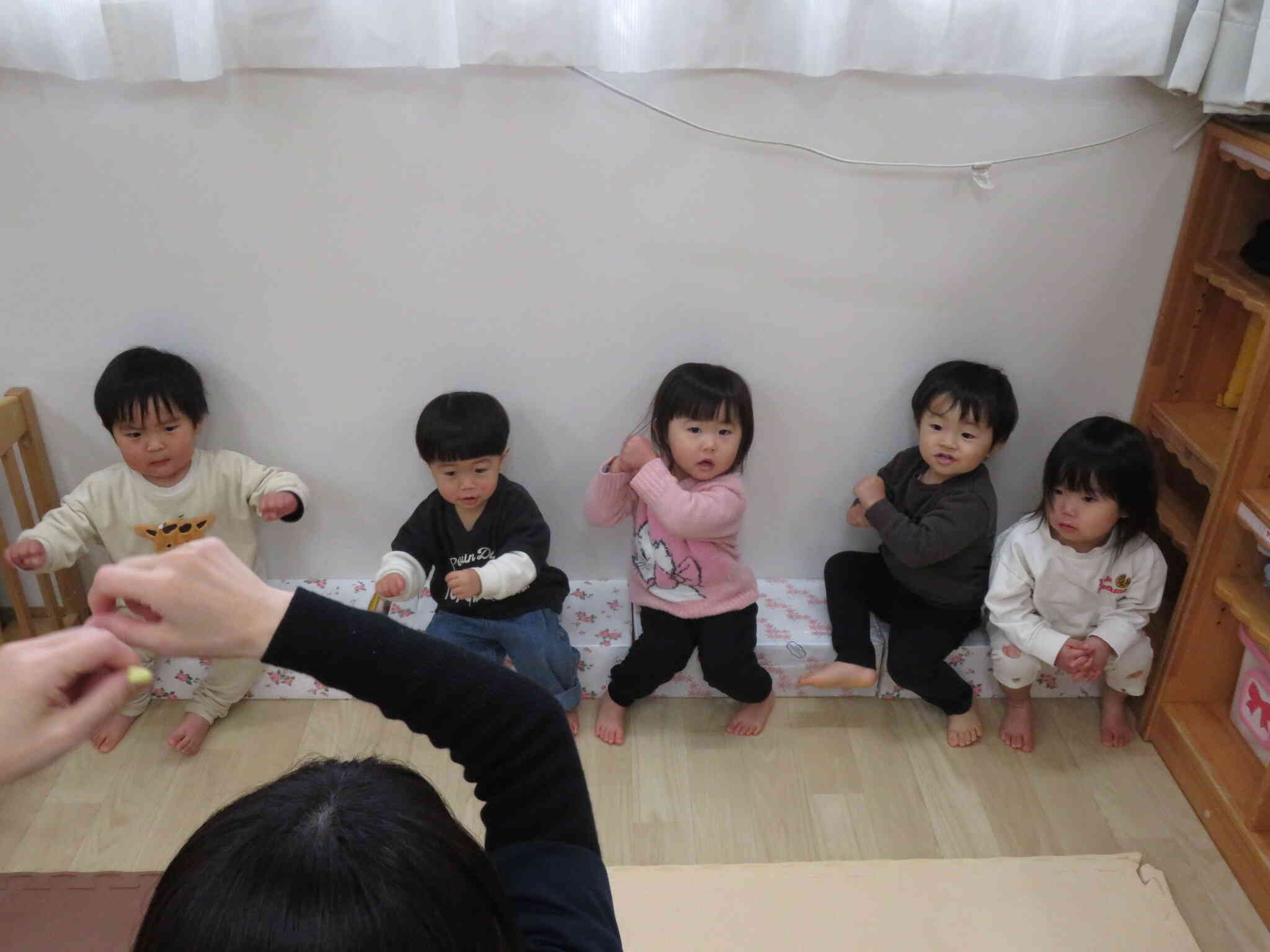 音楽に合わせて動けるようになってきました。