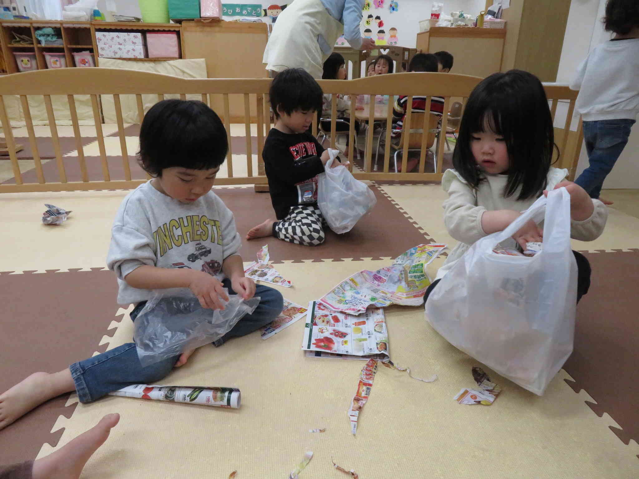 ちぎって詰め込んで