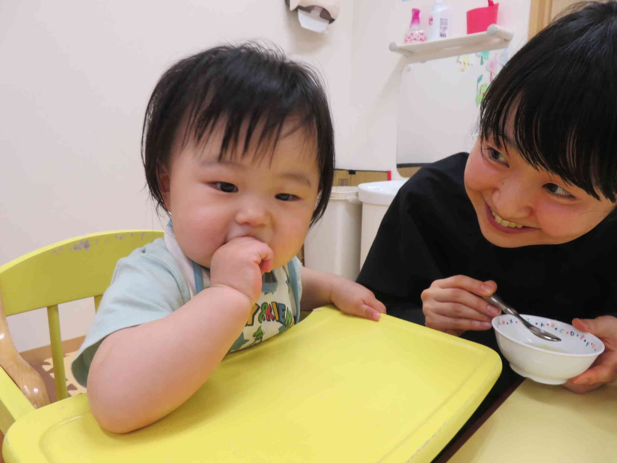 離乳食についての相談と試食